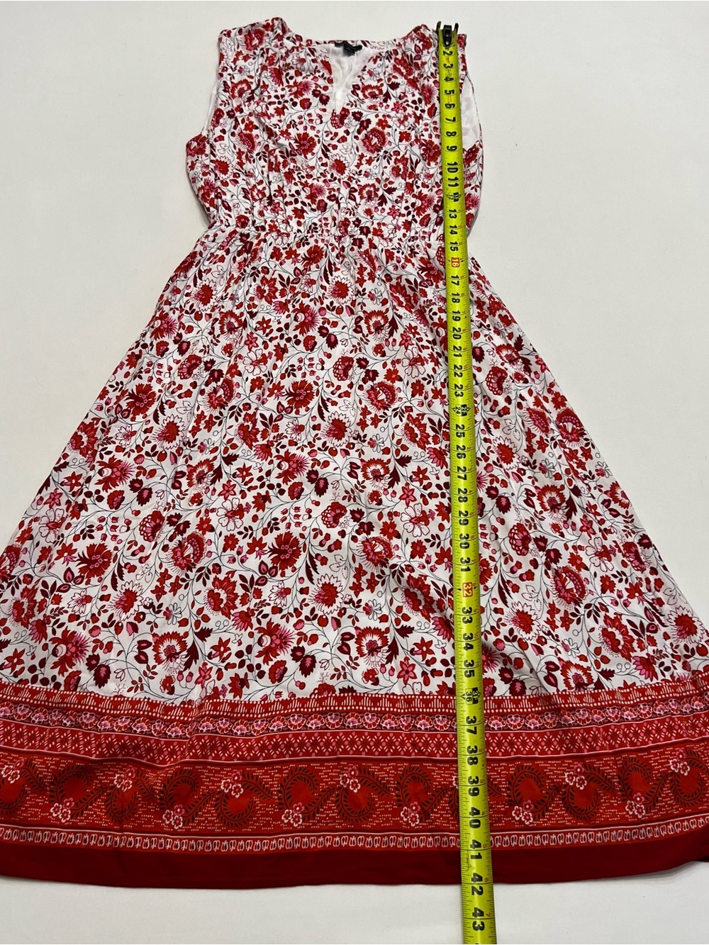 Ann Taylor Factory Boho A Line Dress Sz XS Floral Paisley Sleeveless Summer - Picture 8 of 8